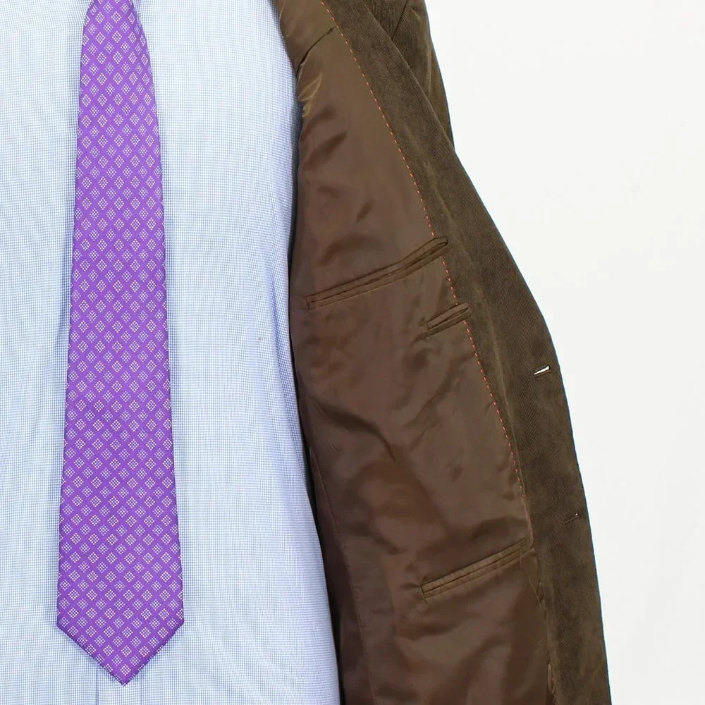 Jones New York 44L Brown Solid 2-Button Sport Coat Blazer Jacket V409